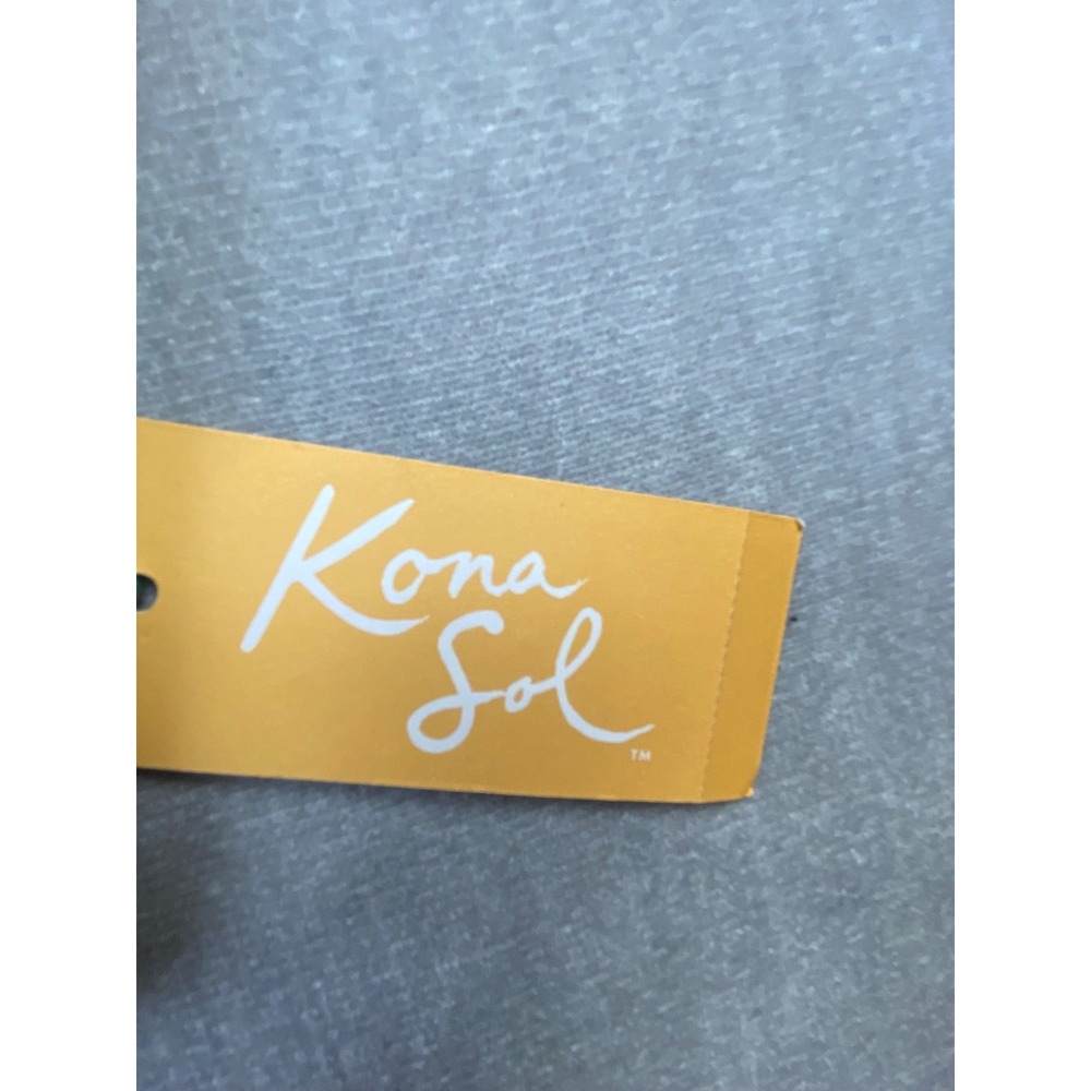 Kona Sol Womens Black Ribbed Bralette Bikini Top D/DD NWT - Picture 4 of 6